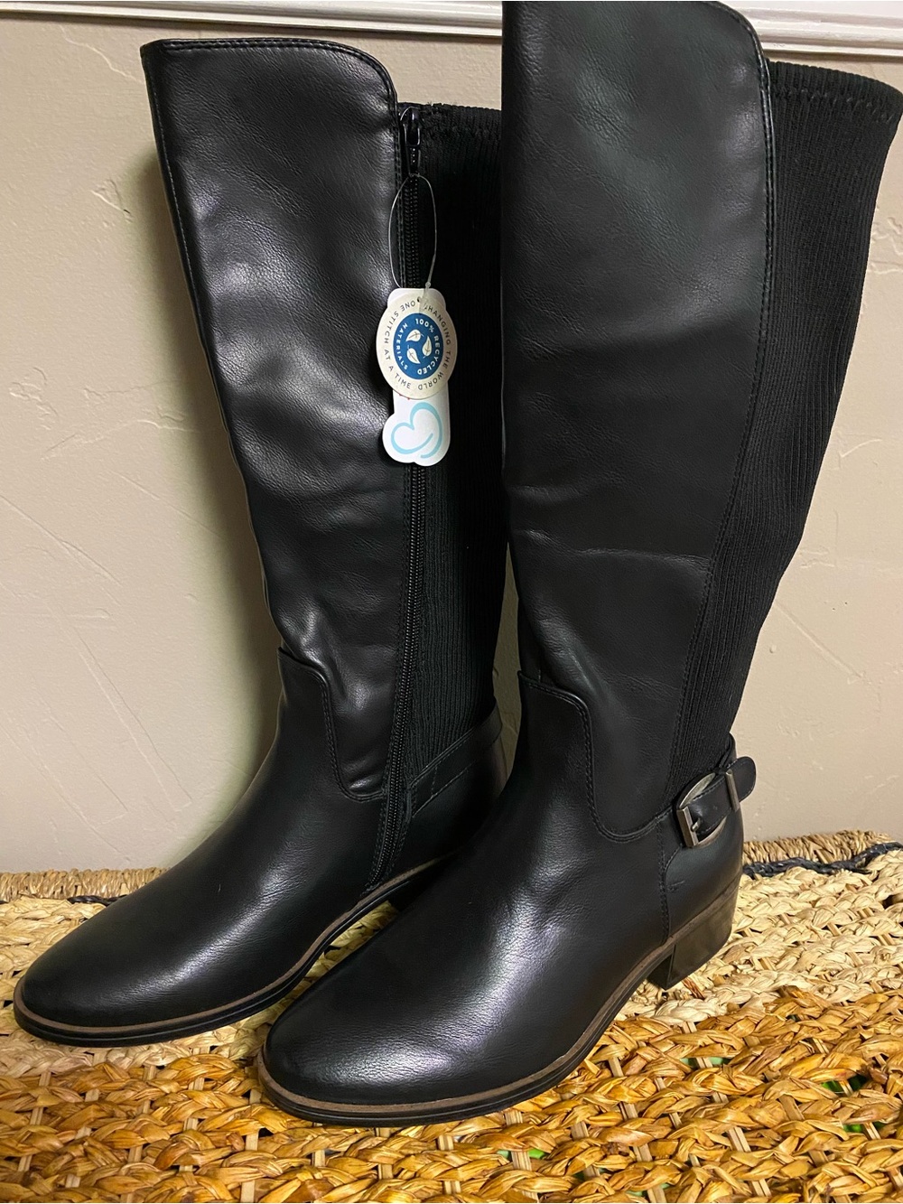 Baretraps Black Riding Boots Size 7.5 -NWT